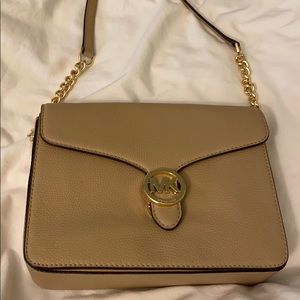Michael Kors tan envelope bag